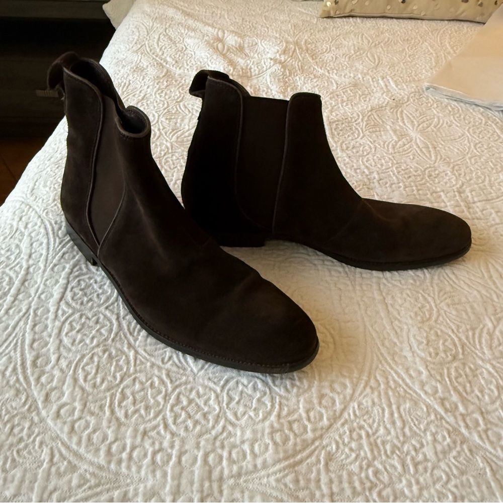 John Varvatos Brown Suede Leather Chelsea Boots Size 13